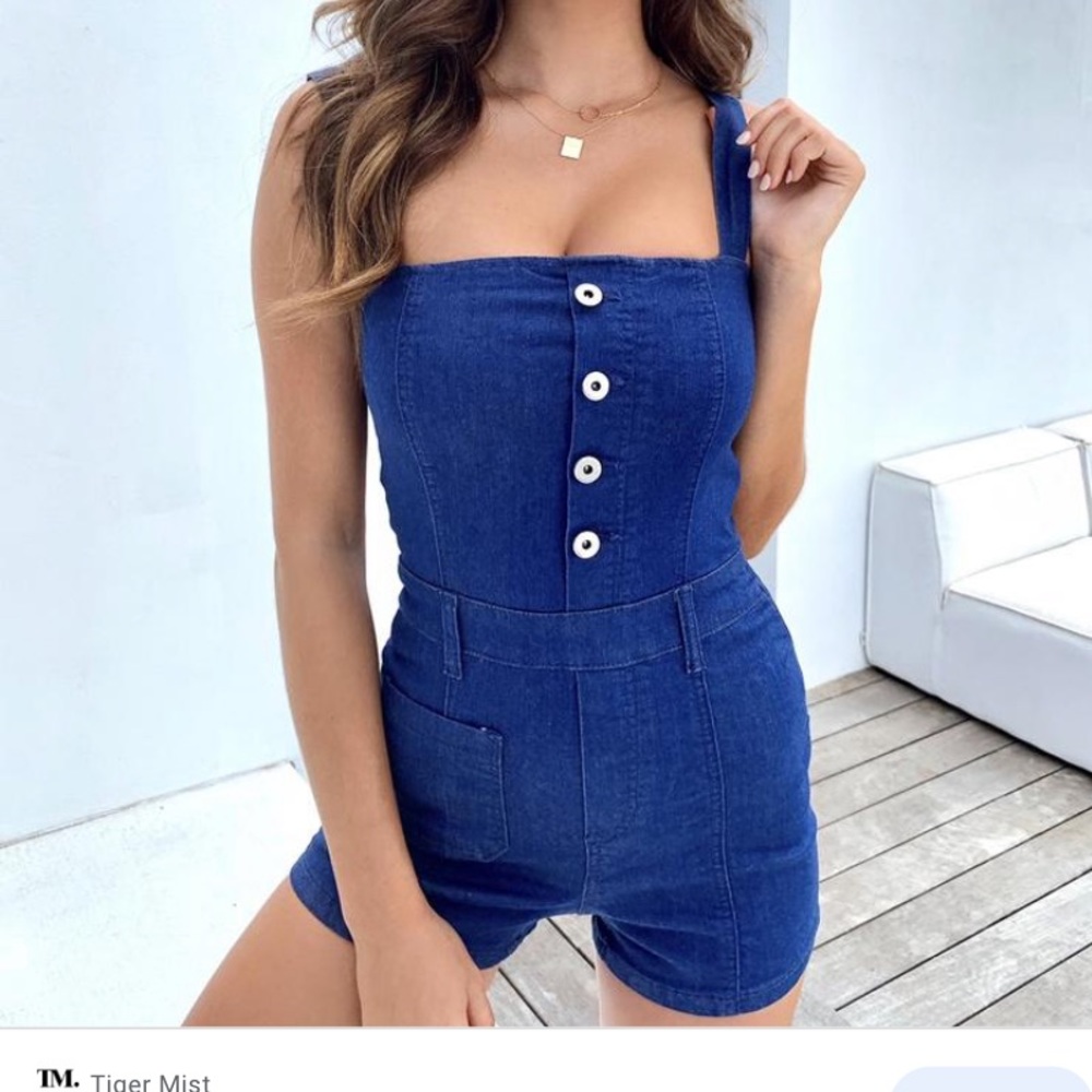 Tiger Mist denim romper